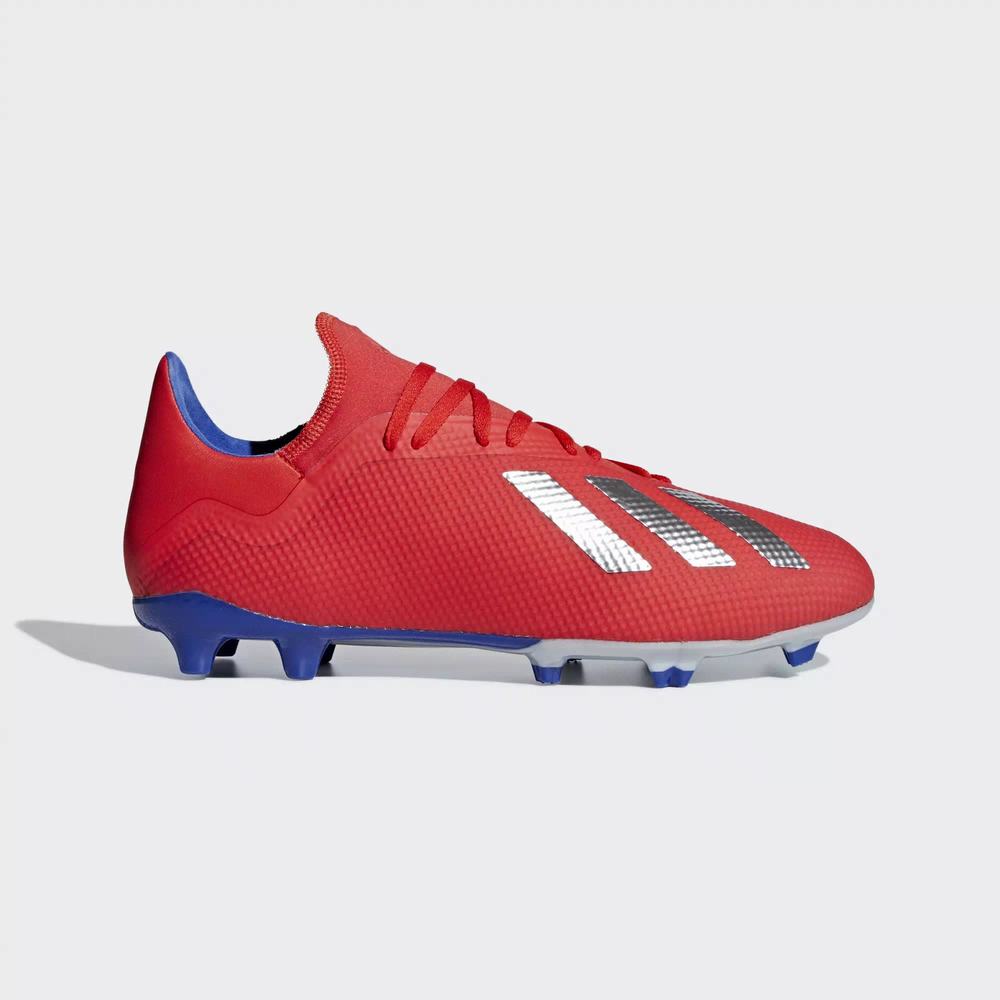 Adidas X 18.3 Firm Ground Tacos de Futbol Rojos Para Mujer (MX-14948)